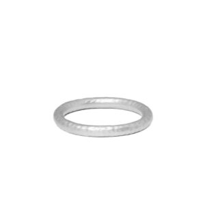 Buddha to Buddha Dunia Hammered Matt Silver Ring 324 3