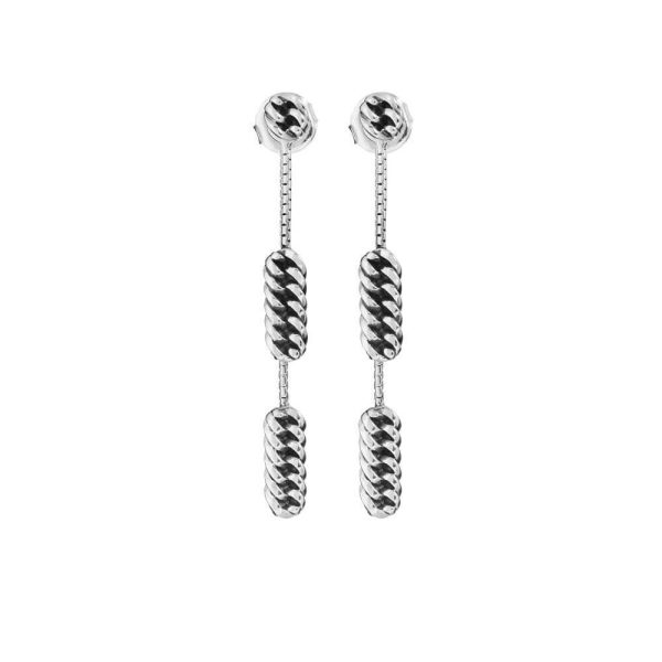 Buddha to BuddhaRefined Chain Earhanger Silver Earrings 433