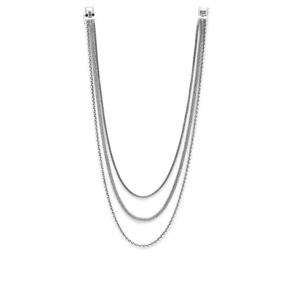 Buddha to Buddha Triple Mini Silver Necklace 450