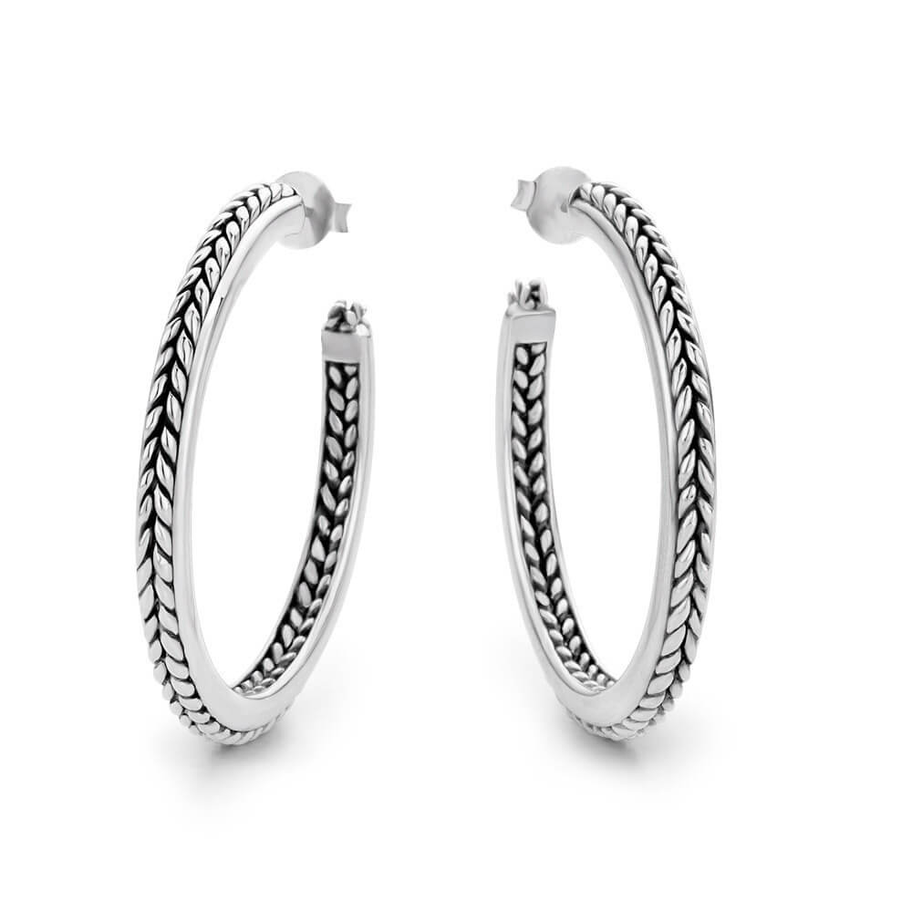Buddha to Buddha Ellen Hoop Silver Earrings 477