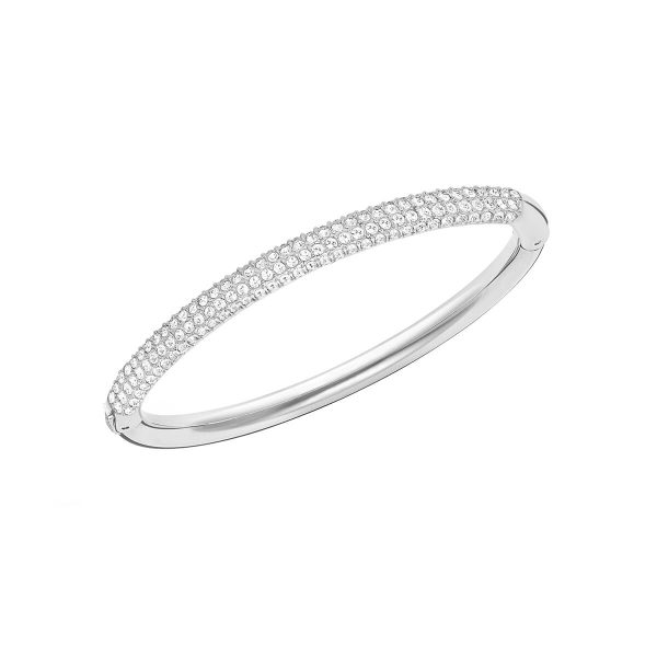 Swarovski Stone Bangle, White, Stainless Steel 5032846