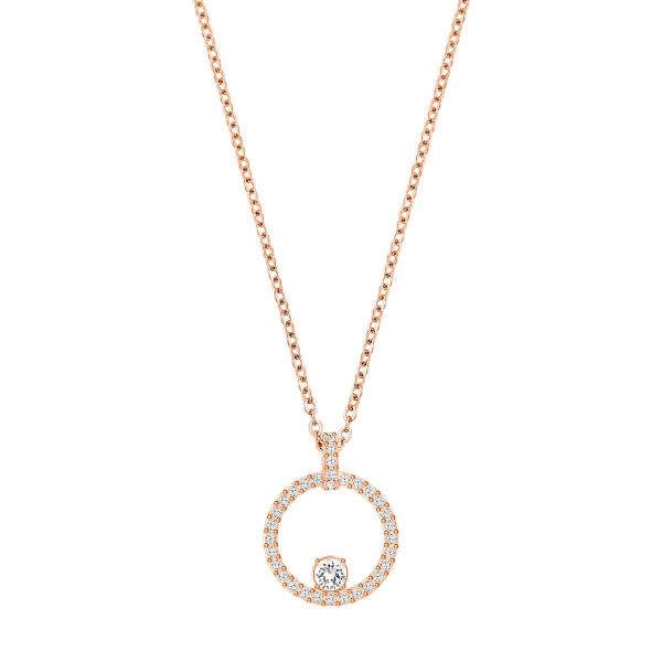 Swarovski Creativity Circle Pendant, White, Rose-gold tone Plated 5202446