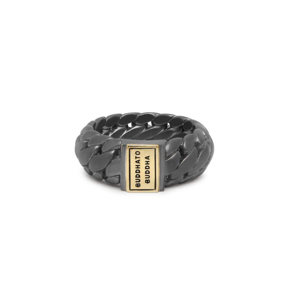 Buddha to Buddha Ben Small Black Rhodium Gold 14kt Ring 542 BRG
