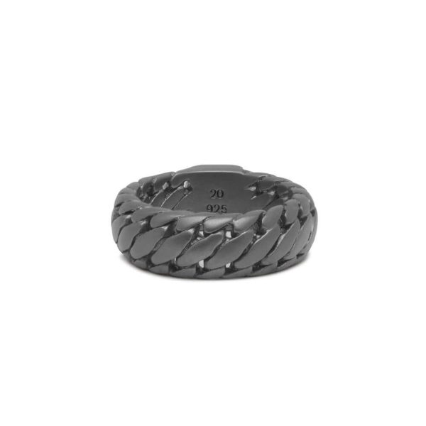 Buddha to Buddha Ben Small Black Rhodium Silver Ring 542 BRS 3