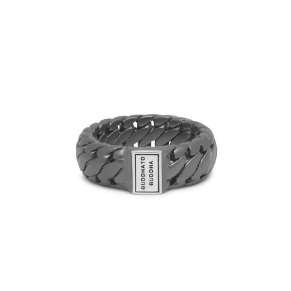 Buddha to Buddha Ben Small Black Rhodium Silver Ring 542 BRS