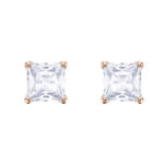 Swarovski Attract Stud Pierced Earrings, White, Rose-Gold Tone Plated 5431895