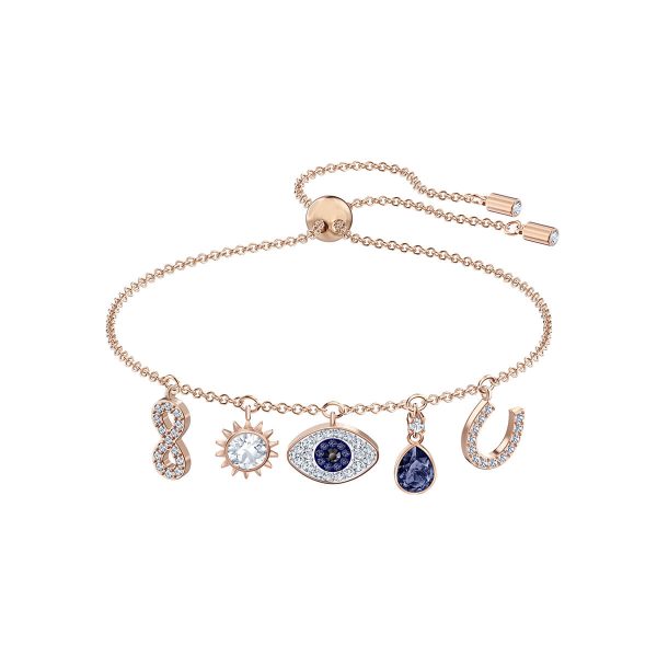Swarovski Symbolic Bracelet, Multi-colored, Rose-Gold Tone Plated 5497668