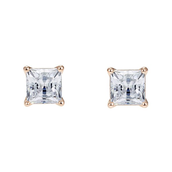 Swarovski Attract Pierced Earrings, White, Rose-Gold Tone Plated 5509935