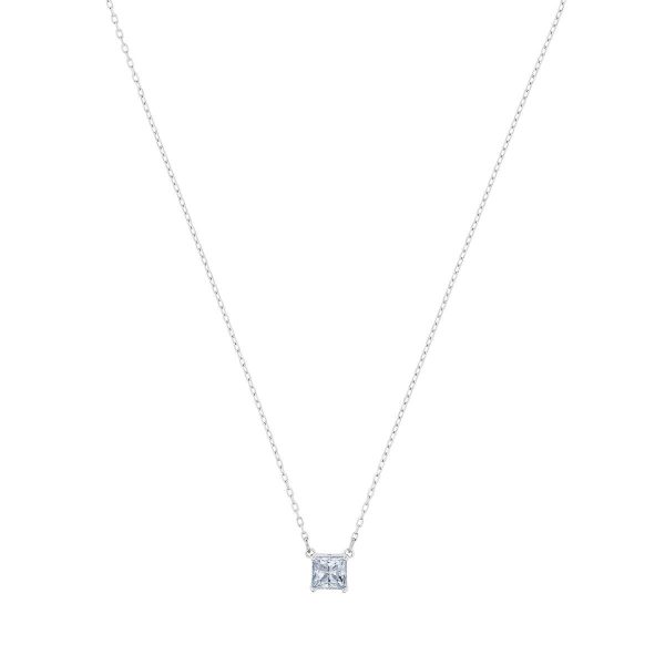 Swarovski Attract Necklace, White, Rhodium Plated 5510696