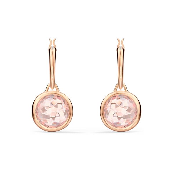 Swarovski Tahlia Mini Hoop Pierced Earrings, Pink, Rose-Gold Tone Plated 5560932