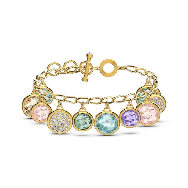 Swarovski Tahlia Elements Bracelet, Multicolored, Gold-Tone Plated 5560943