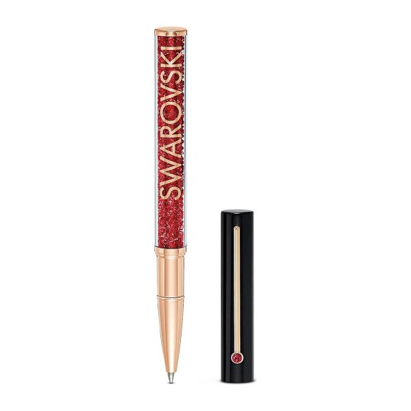 Swarovski Crystalline Gloss Ballpoint Pen, Black and Red, Rose-Gold 5568754 2