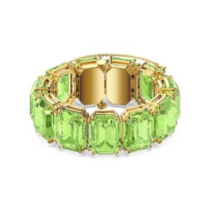 Swarovski Millenia Bracelet, Octagon Cut Crystals, Green, Gold-tone Plated 5598347