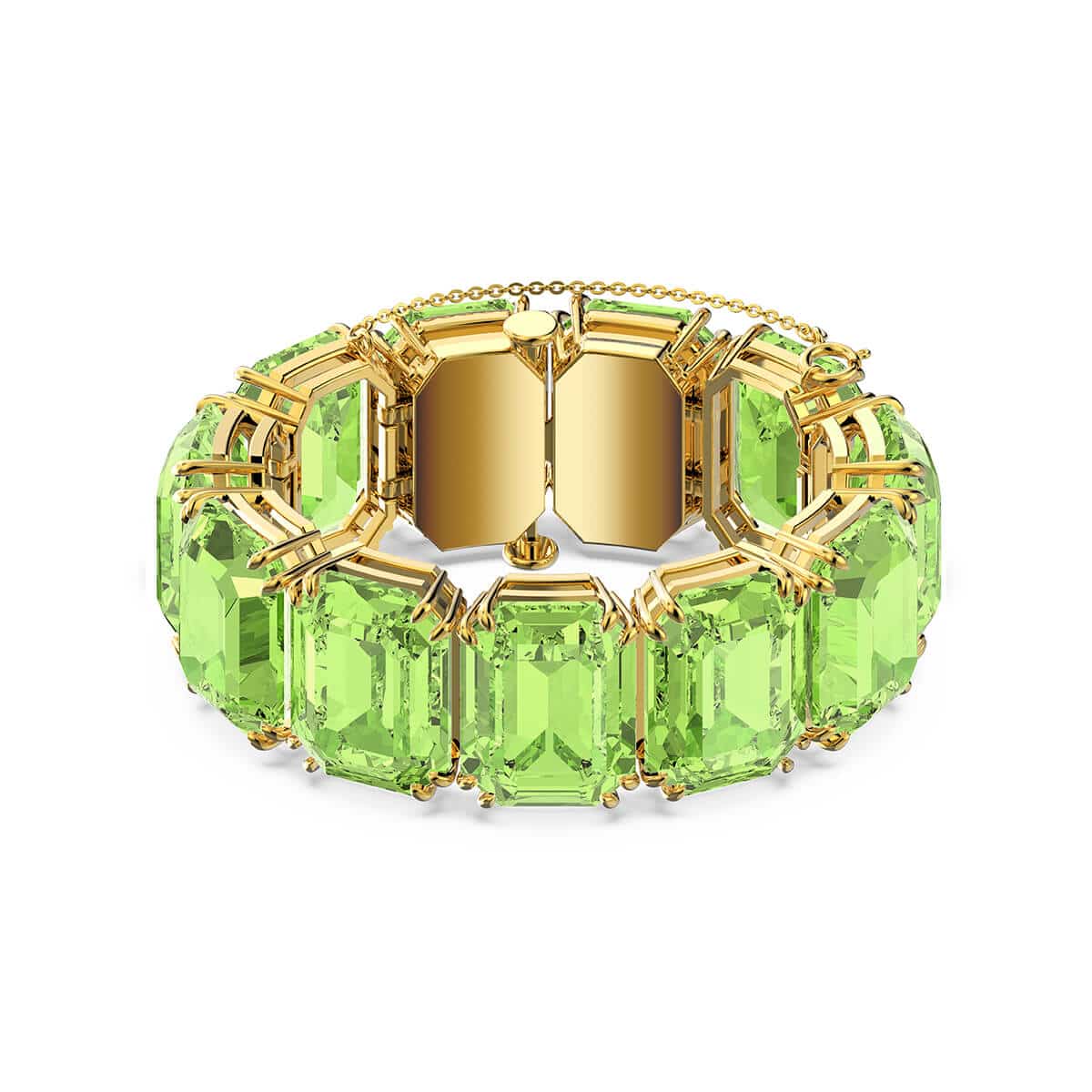 Swarovski Millenia Bracelet, Octagon Cut Crystals, Green, Gold-tone Plated 5598347