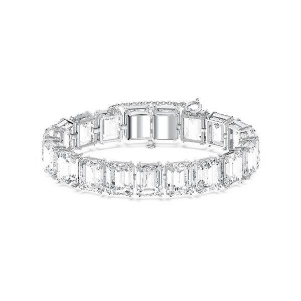 Swarovski Millenia Bracelet, Small Octagon Cut Crystals, White, Rhodium Plated 5598349