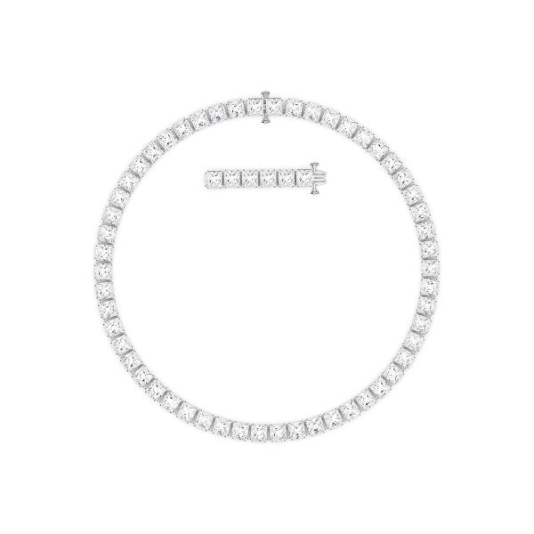 Swarovski Millenia Necklace, Square Cut Zirconia and Crystal, Rhodium Plated 5599153