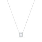 Swarovski Millenia Necklace, Square Zirconia, White, Rhodium Plated 5599177