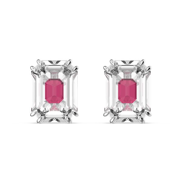 Swarovski Chroma Earrings, Pink, Rhodium Plated 5600627
