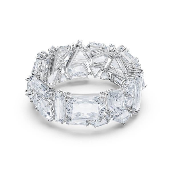 Swarovski Mesmera Bracelet, Oversized Crystals, White, Rhodium Plated 5601530