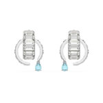 Swarovski Matrix Earrings, White, Rhodium Plated 5601630