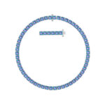 Swarovski Millenia Necklace, Square cut Zirconia, Purple, Rhodium Plated 5608357