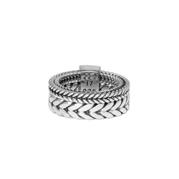 Buddha to Buddha Barbara Double Silver Ring 609 3