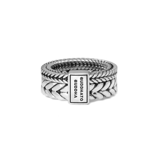 Buddha to Buddha Barbara Double Silver Ring 609