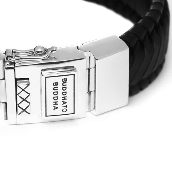 Buddha to Buddha Edwin Black Leather Bracelet 783 BL 2