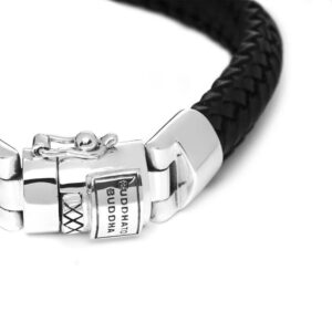 Buddha to Buddha Nurul Small Black Leather Bracelet 816 BL 2