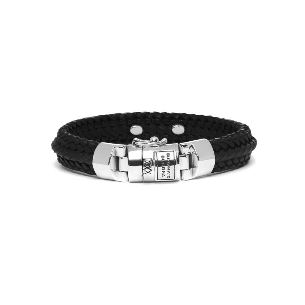 Buddha to Buddha Nurul Small Black Leather Bracelet 816 BL