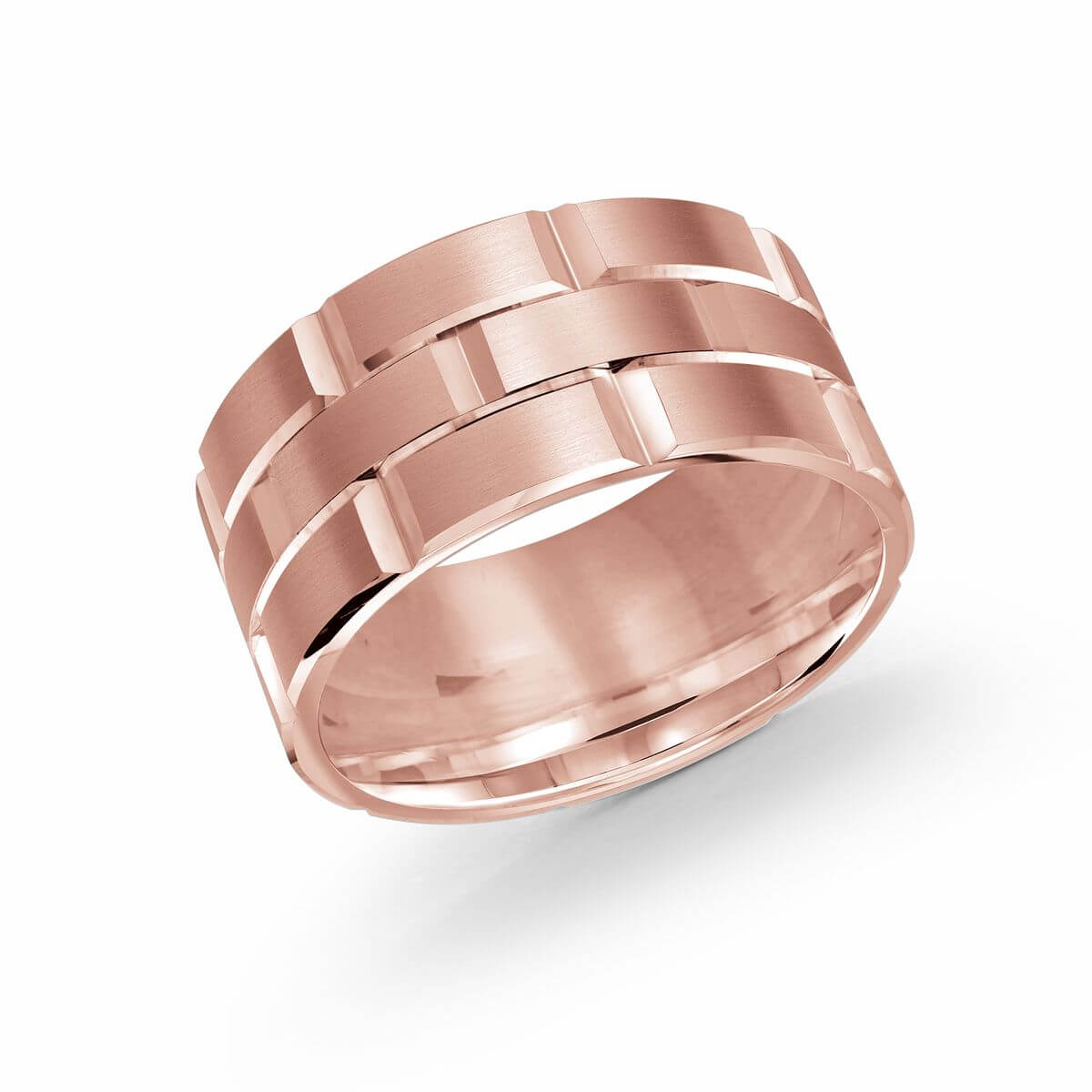 Mardini 11mm Men's Wedding Band in 10K White Gold FJM-002-11P
