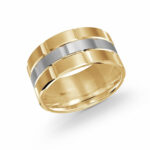 Mardini 11mm Men's Wedding Band in 10K Yellow White Gold FJM-002-11YW