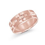 Mardini 8mm Men's Wedding Band in 10K Pink Gold FJM-002-8P