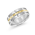 Mardini 8mm Men's Wedding Band in 10K White Yellow Gold FJM-002-8WY