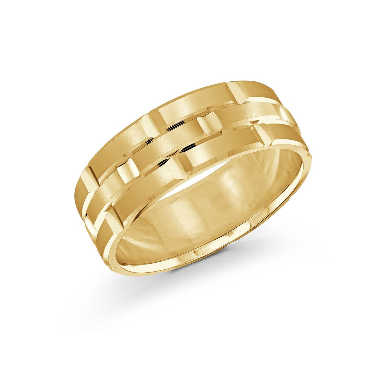 Mardini 8mm Men's Wedding Band in 10K Yellow Gold FJM-002-8Y