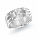 Mardini 9mm Men's Wedding Band in 10K White Gold FJM-002-9W