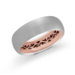 Mardini 7mm Men's Wedding Band in 10K White Pink Gold FJM-007-7WZP