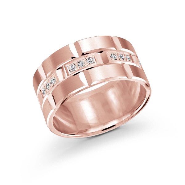 Mardini 11mm Men's Wedding Band in 10K Pink Gold FJMD-002-11P36