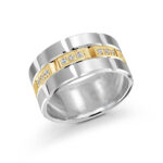Mardini 11mm Men's Wedding Band in 10K White Yellow Gold FJMD-002-11WY36