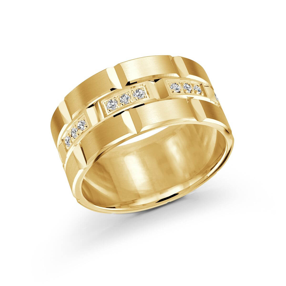 Mardini 11mm Men's Wedding Band in 10K Yellow Gold FJMD-002-11Y36