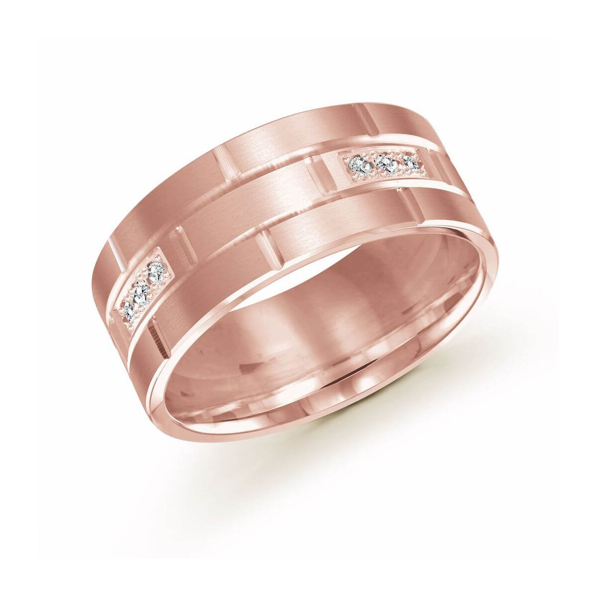 Mardini 9mm Men's Wedding Band in 10K Pink Gold FJMD-002-9P18