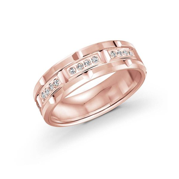 Mardini 7mm Men's Wedding Band in 10K Pink Gold FJMD-073-7P32