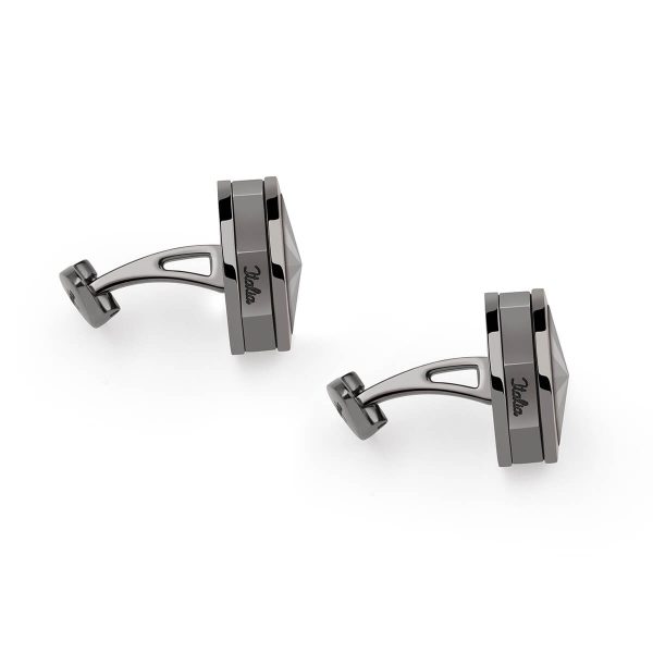 Montegrappa Nerouno Cufflinks Gun Metal PVD Metal Inlay IDNLCLIS 2