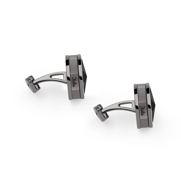 Montegrappa Nerouno Cufflinks Gun Metal PVD Metal Onyx IDNLCLOS 2