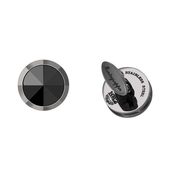 Montegrappa Nerouno Cufflinks Gun Metal PVD Metal Onyx IDNLCLOS 3