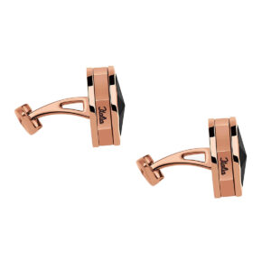 Montegrappa Nerouno Cufflinks Rose Gold with Onyx Inlay IDNRCLOS 2