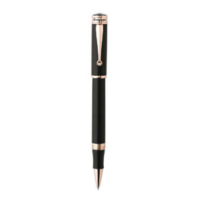 Montegrappa Ducale Rollerball Pen Black with Rose Gold Plating ISDURRRC 2