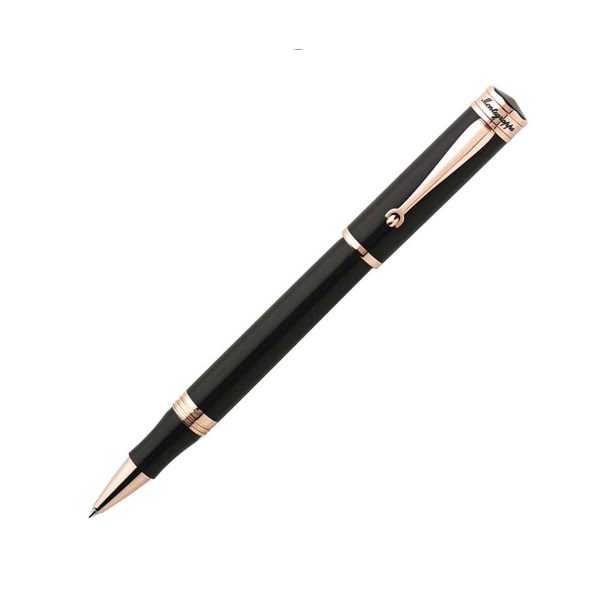 Montegrappa Ducale Rollerball Pen Black with Rose Gold Plating ISDURRRC