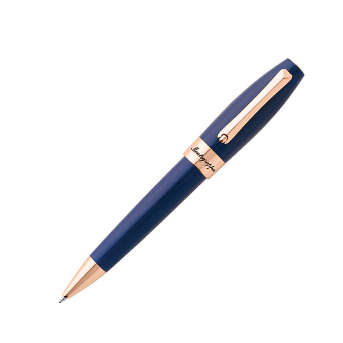 Montegrappa Fortuna Blue & Rose Gold Trim Ballpoint Pen ISFORBRD