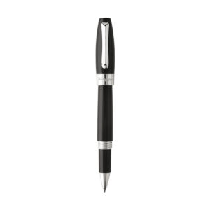Montegrappa Fortuna Palladium Trim Rollerball Pen Black ISFORRPC 2